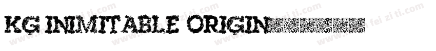 KG Inimitable Origin字体转换